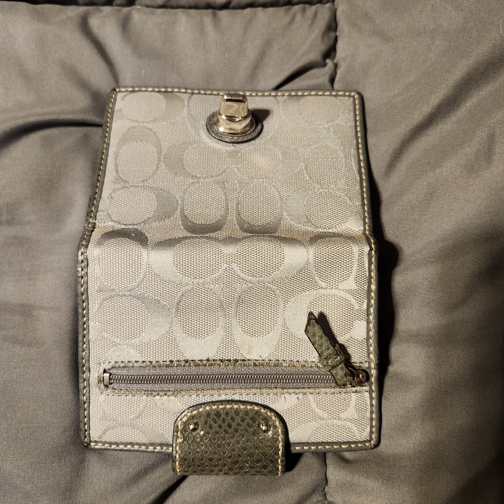 Coach Beige Signature Canvas Wallet